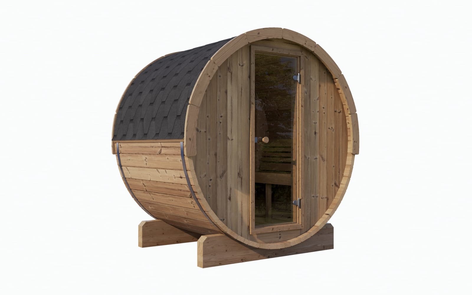 SaunaLife Model E7 Outdoor Barrel Sauna Kit