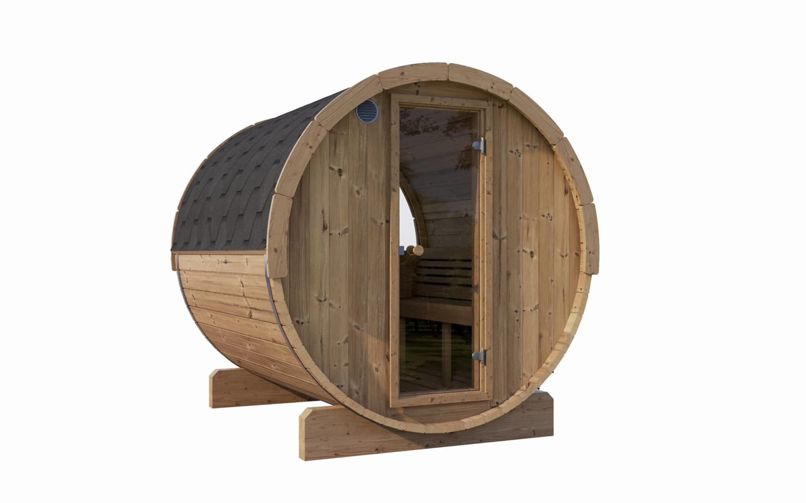 SaunaLife Model E8W Outdoor Barrel Sauna Kit (Window)