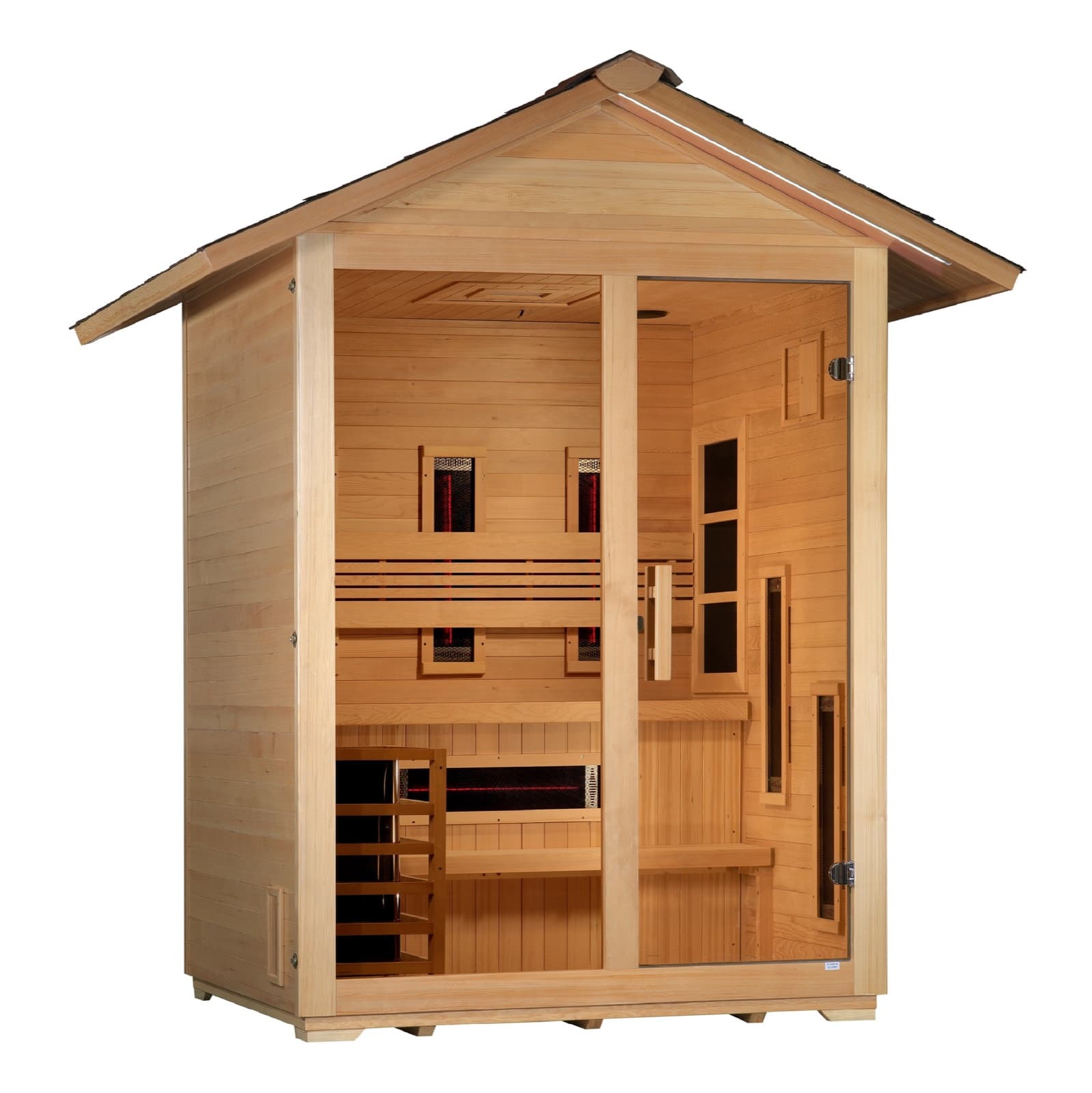 Golden Designs "Carinthia" 3-Person Hybrid Outdoor Steam Sauna