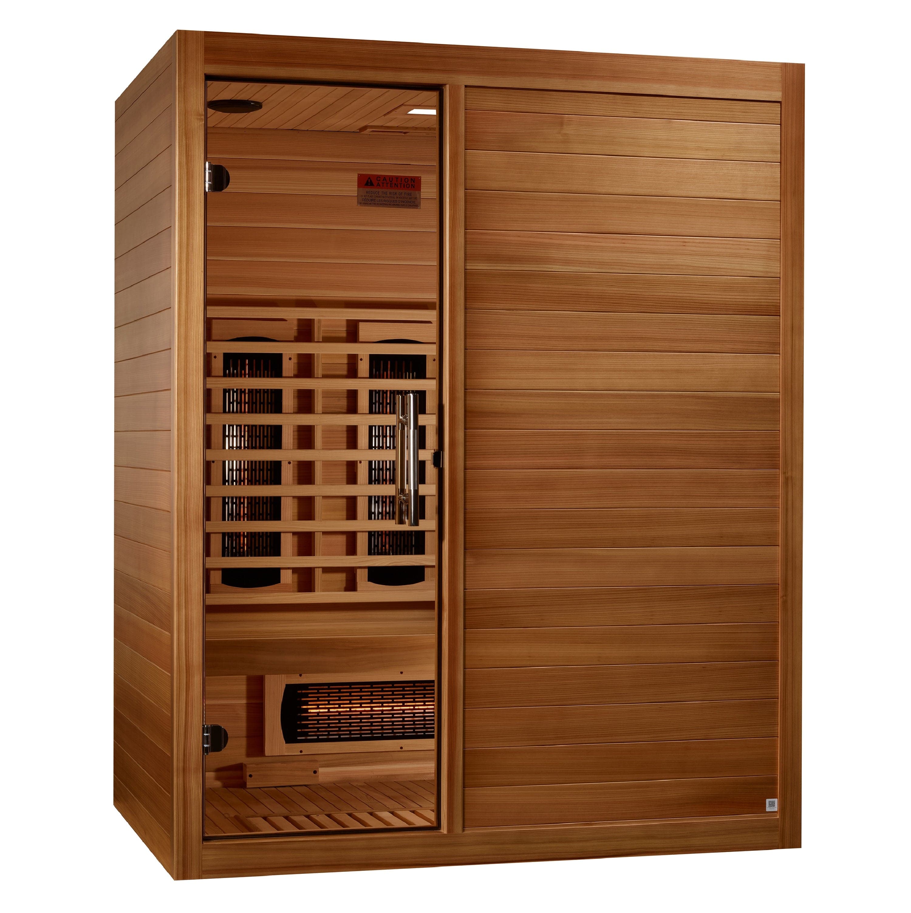 Maxxus S-Line 3-Person Full Spectrum Near-Zero EMF Infrared Sauna (Pacific Cedar)